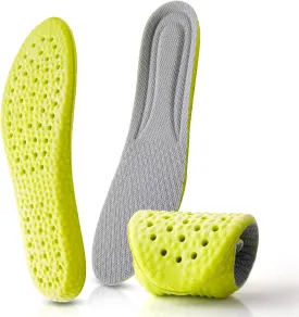 1 Pair Memory Foam Shoe Insoles, Prevent Foot Odor Shock Absorption Inserts Sports Insoles Soft Comfortable Replacement Insoles for Men Women Men: US 8-9.5