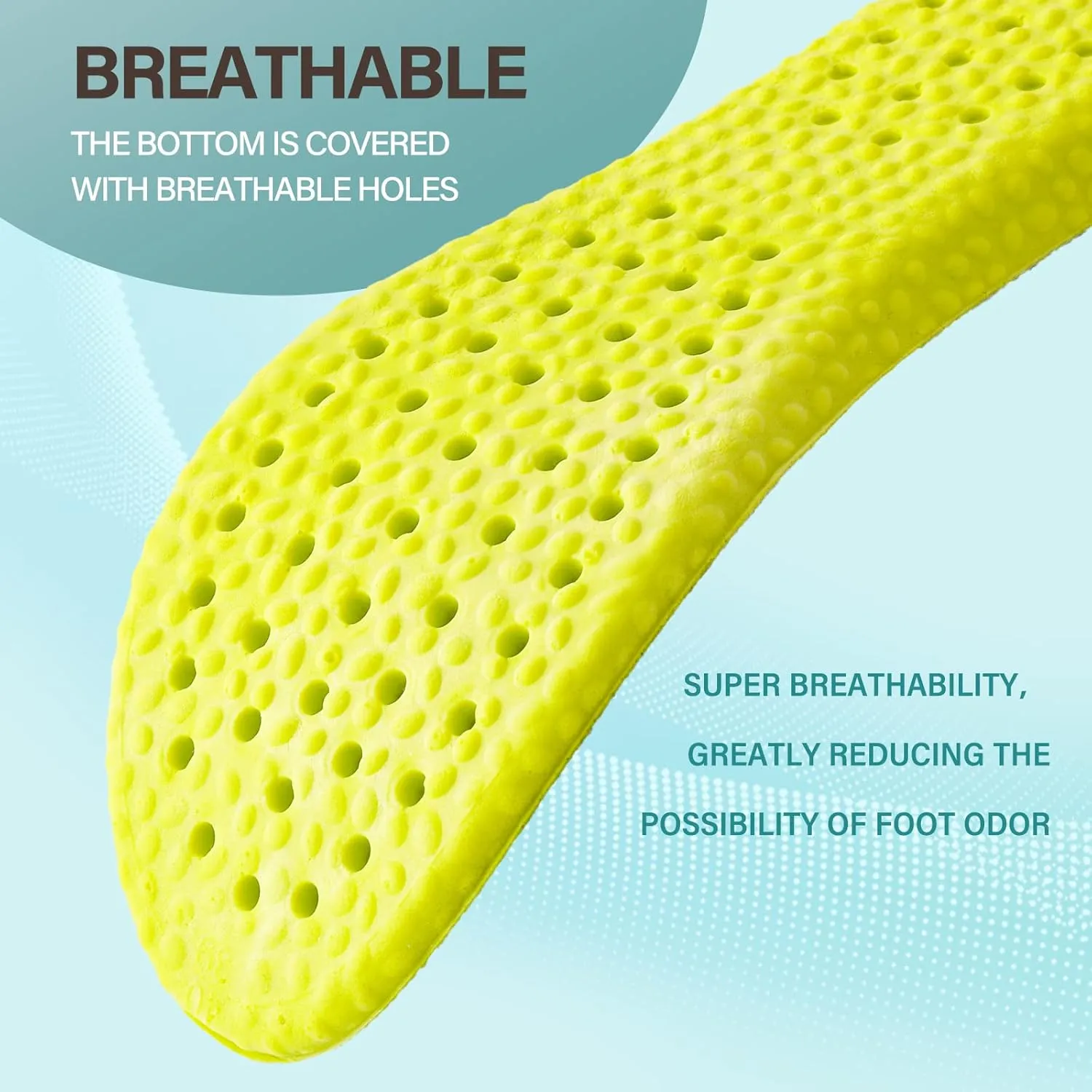 1 Pair Memory Foam Shoe Insoles, Prevent Foot Odor Shock Absorption Inserts Sports Insoles Soft Comfortable Replacement Insoles for Men Women Men: US 8-9.5