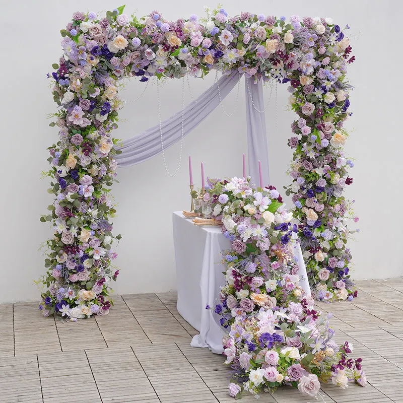 A865325 Purple Series Greenery Table Sofa Runner Wedding Event Decor