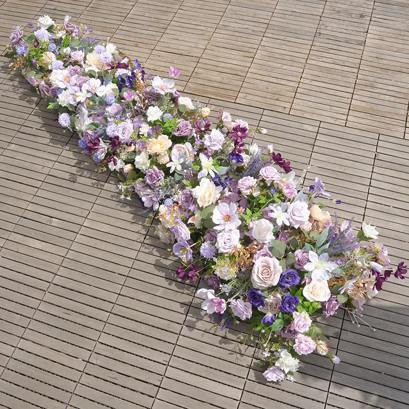 A865325 Purple Series Greenery Table Sofa Runner Wedding Event Decor