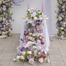 A865325 Purple Series Greenery Table Sofa Runner Wedding Event Decor