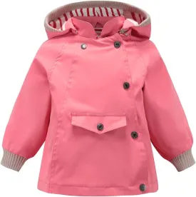 ACESTAR Boys Girls Waterproof Hooded Rain Jacket Kids Cotton Lined Rain Coat Toddler Windbreaker Spring Fall Raincoat