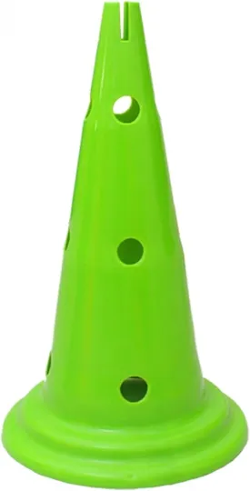 Agility Training Cone Football Training Sports Cones, 50cm Agility Obstacle Cone, Indoor and Outdoor Activities Game Toys (Color : Green, Size : 5pcs)