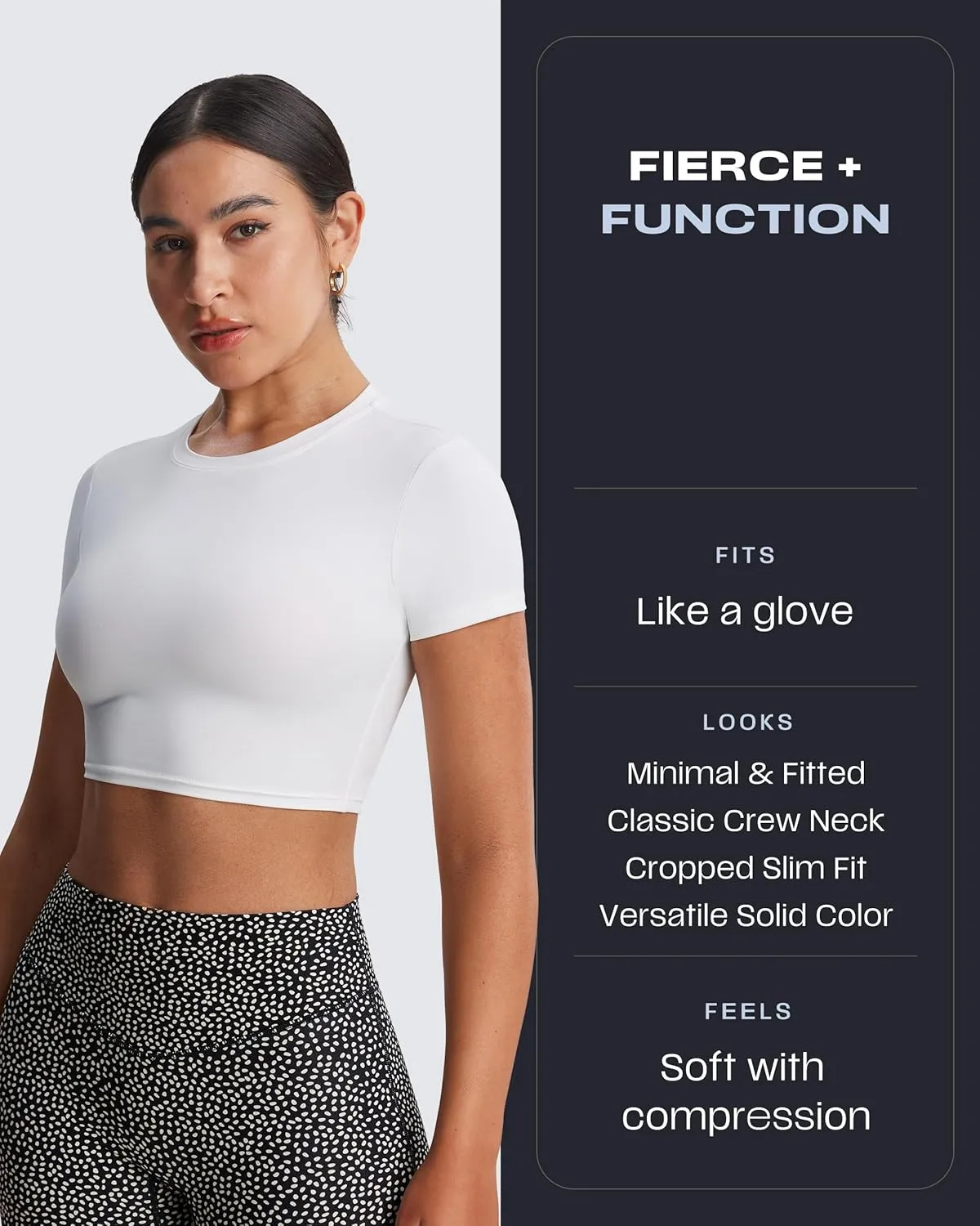 Aoxjox Short Sleeve Crop Tops for Women Classic Longline Baby Tee Workout T Shirt Top