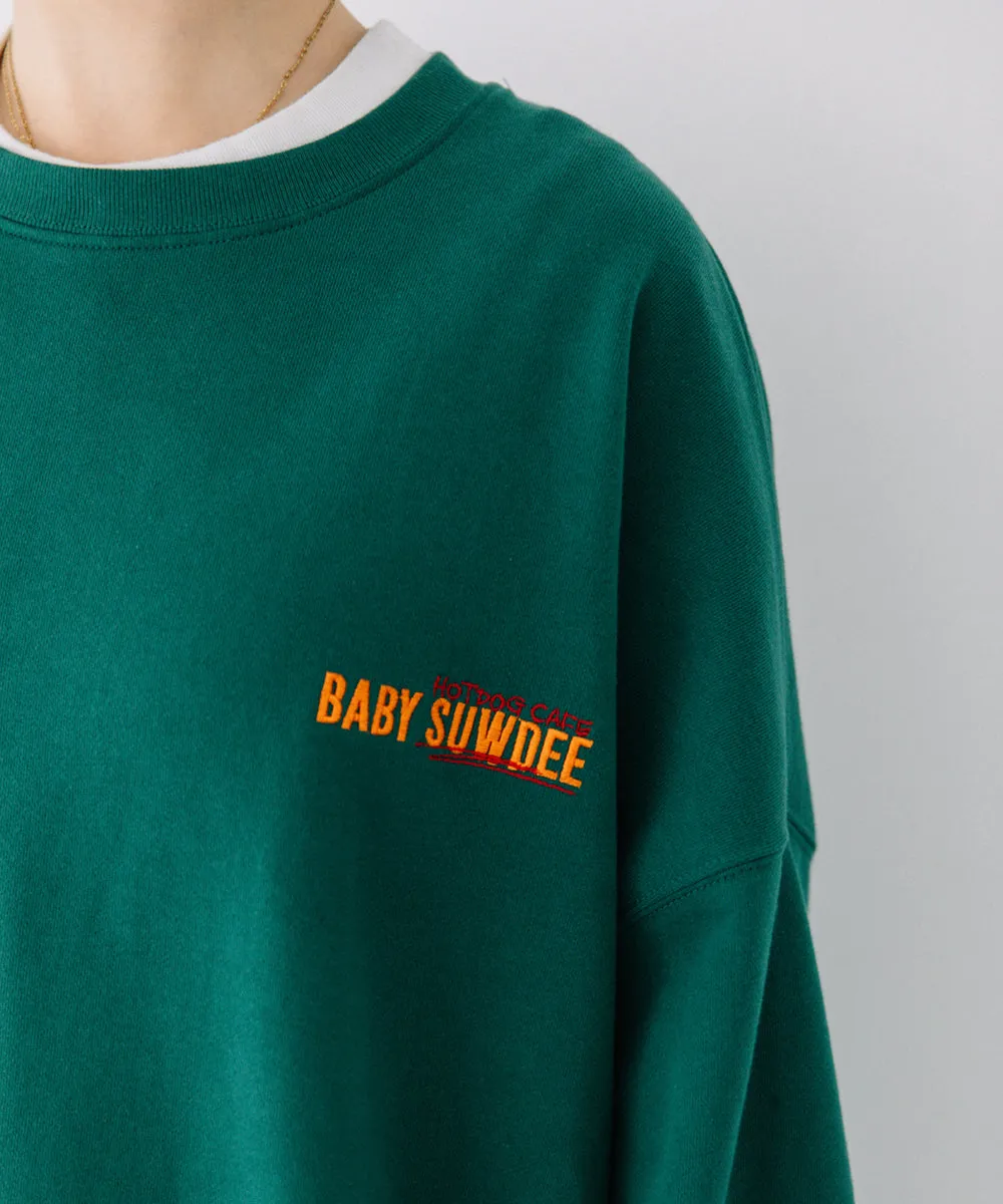 【BABY hotdog cafe collaboration】embroidery sweat po