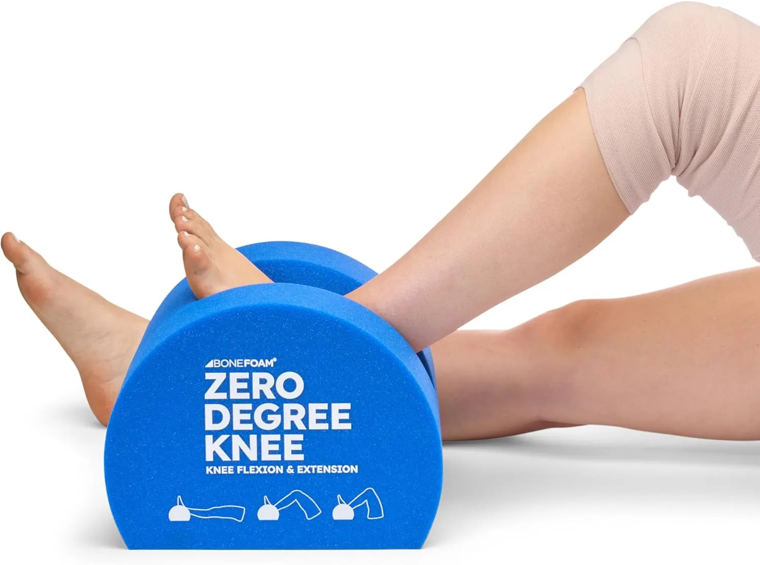 BoneFoam Zero Degree Knee for Rehabilitation After Knee Replacement, Fractures or Ligament Reconstruction; FSA/HSA Eligible Leg Rehab, Extension - Packaging May Vary