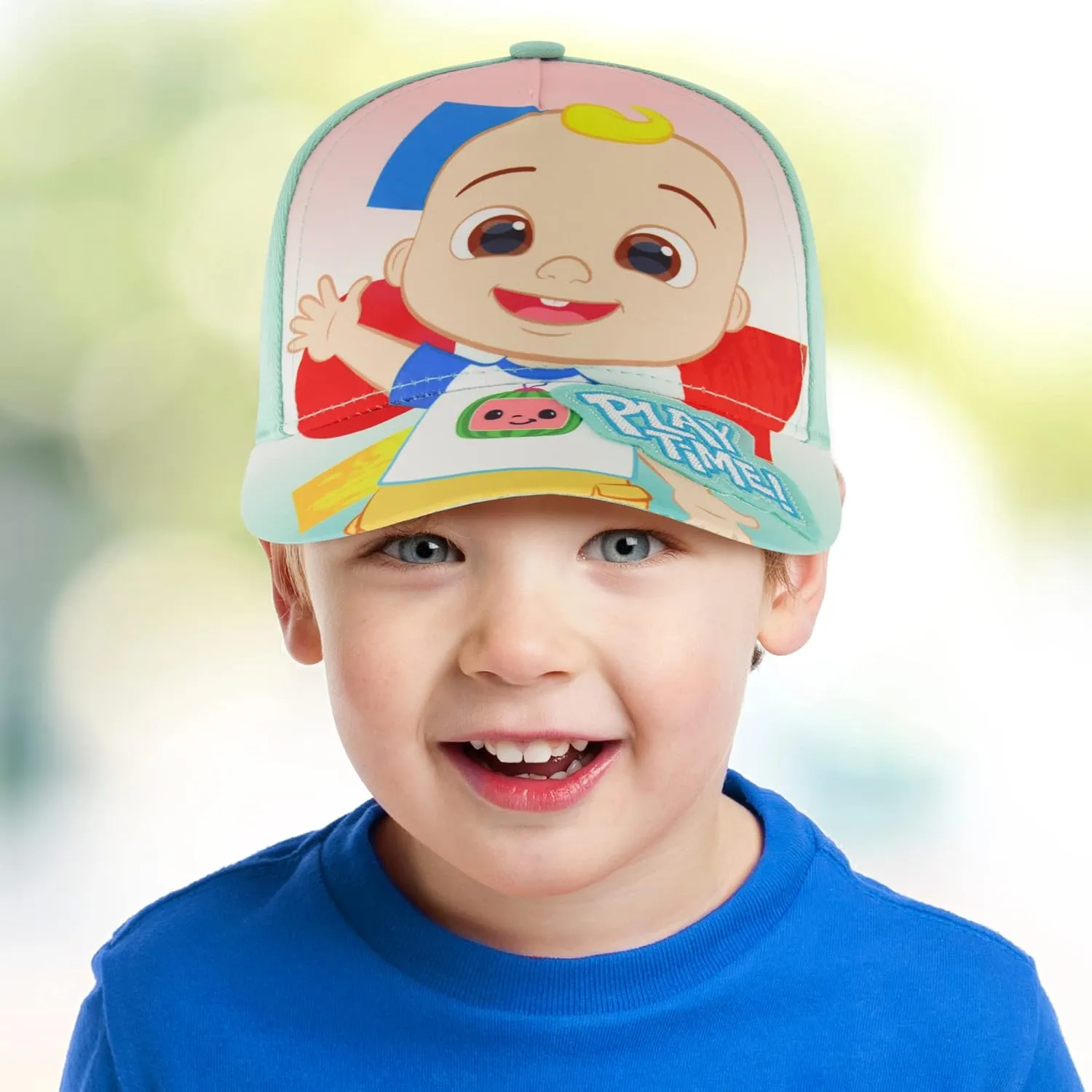 Boys' Cocomelon and Blippi Toddler Baseball Cap, Features Jj, Totom and Yoyo, Kids Hat for Ages 2-4