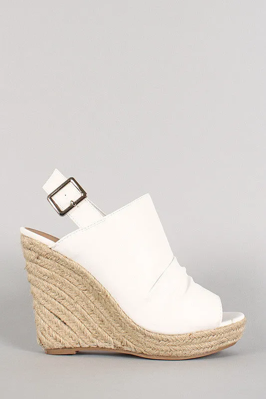 Breckelle Slingback Espadrille Platform Wedge