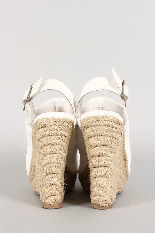 Breckelle Slingback Espadrille Platform Wedge