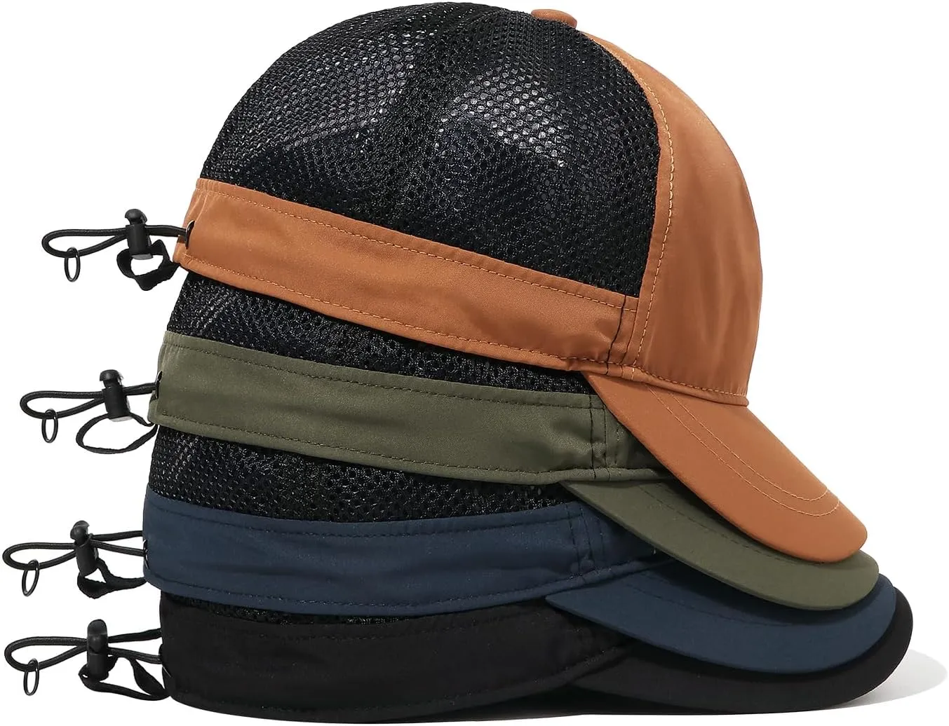 Clakllie Quick Dry Short Bill Baseball Cap Breathable Mesh Back Hat Lightweight Cooling Sports Cap Soft Top Trucker Hat