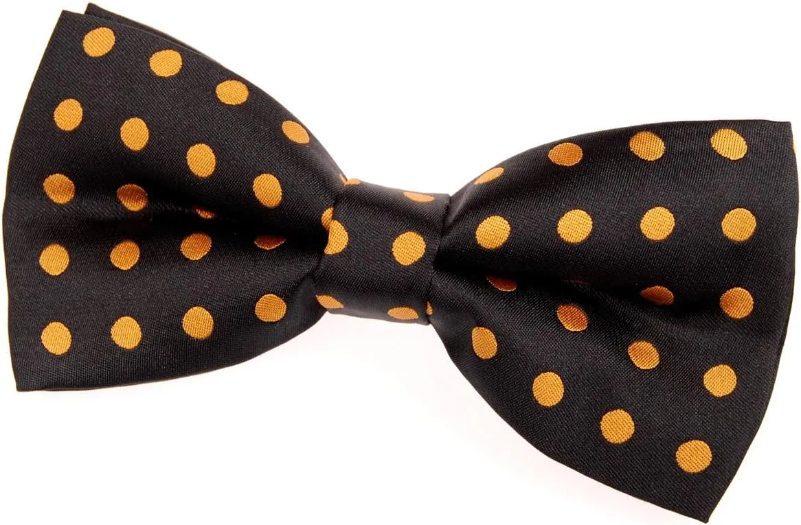 Classic Polka Dots Woven Microfiber Pre-tied Bow Tie (5")