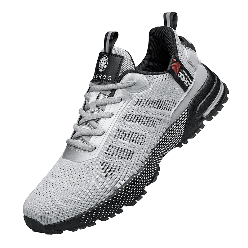 CLOHOO Men's Trendy Knitted Breathable Lightweight Comfy Sneakers For Running Jogging Wear-resistant Non-Slip Casual Sport Shoes