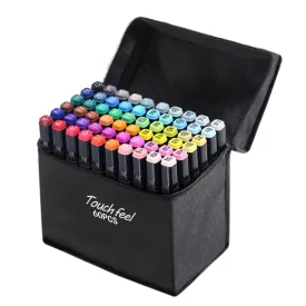 Double-Head Alcohol-Based Marker Set - 60 Colors - Color Markers - 🏆 #99 - Office Supplies - Best of December
