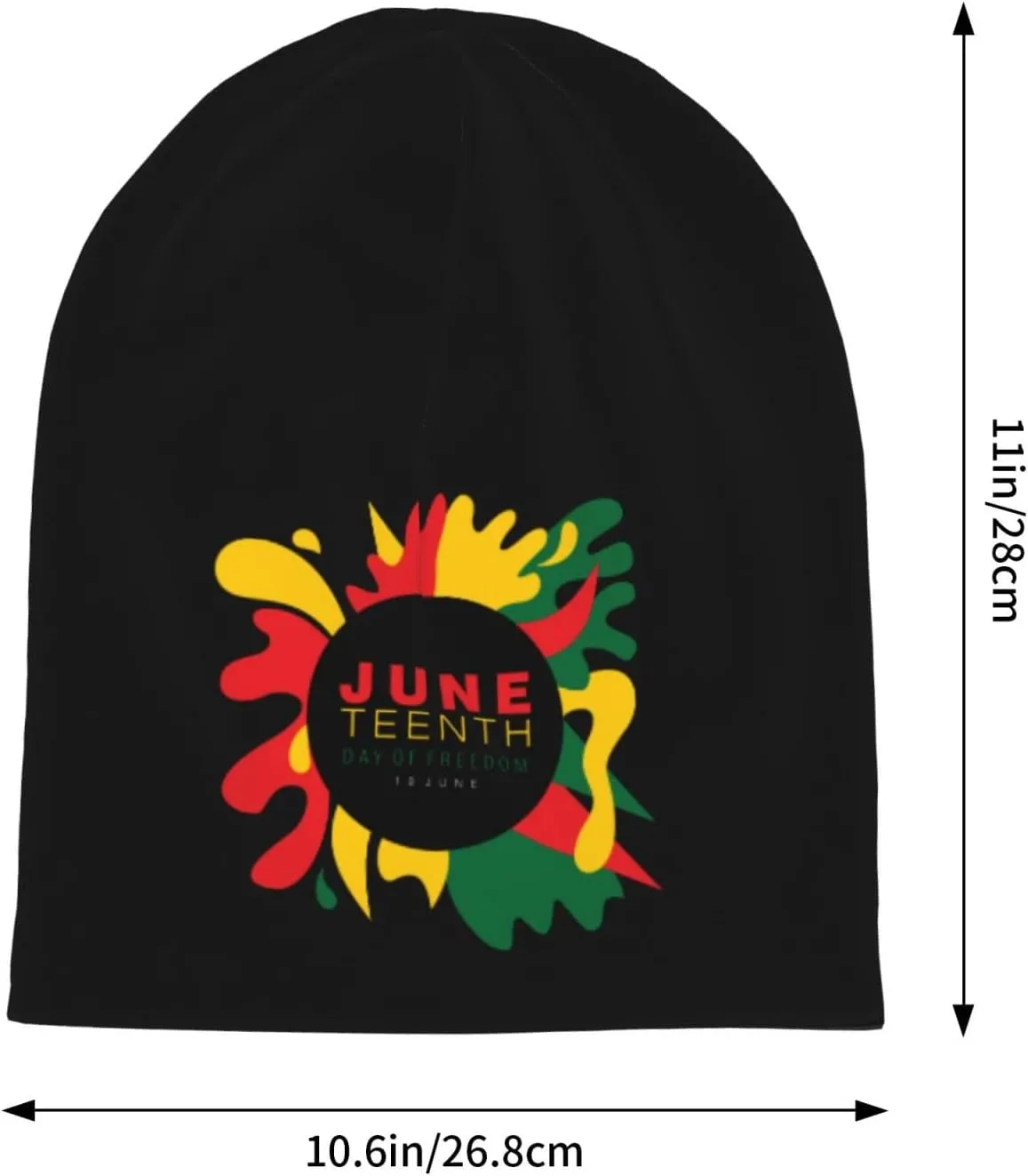 Happy Juneteenth Day Freedom 1865 Beanie Hat for Men Women Knit Warm Casual Hats Classic Winter Cap