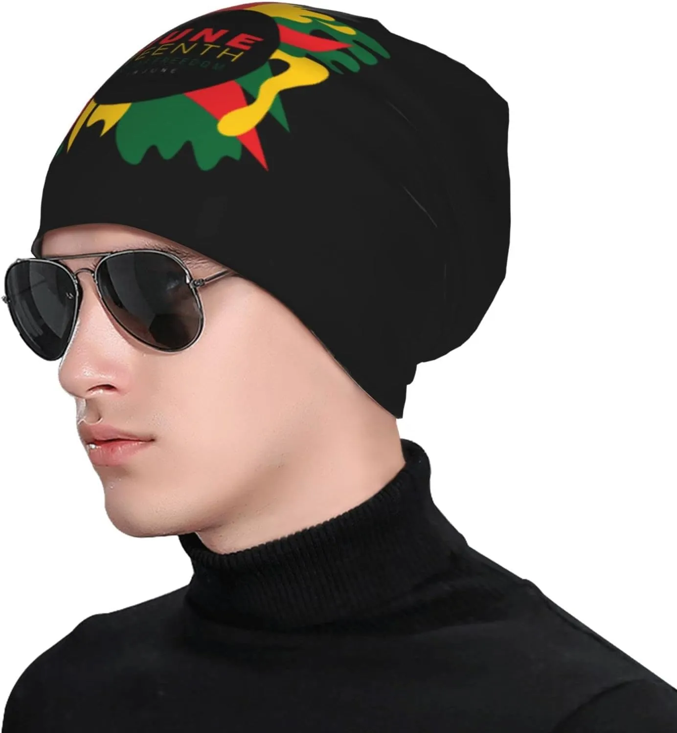 Happy Juneteenth Day Freedom 1865 Beanie Hat for Men Women Knit Warm Casual Hats Classic Winter Cap