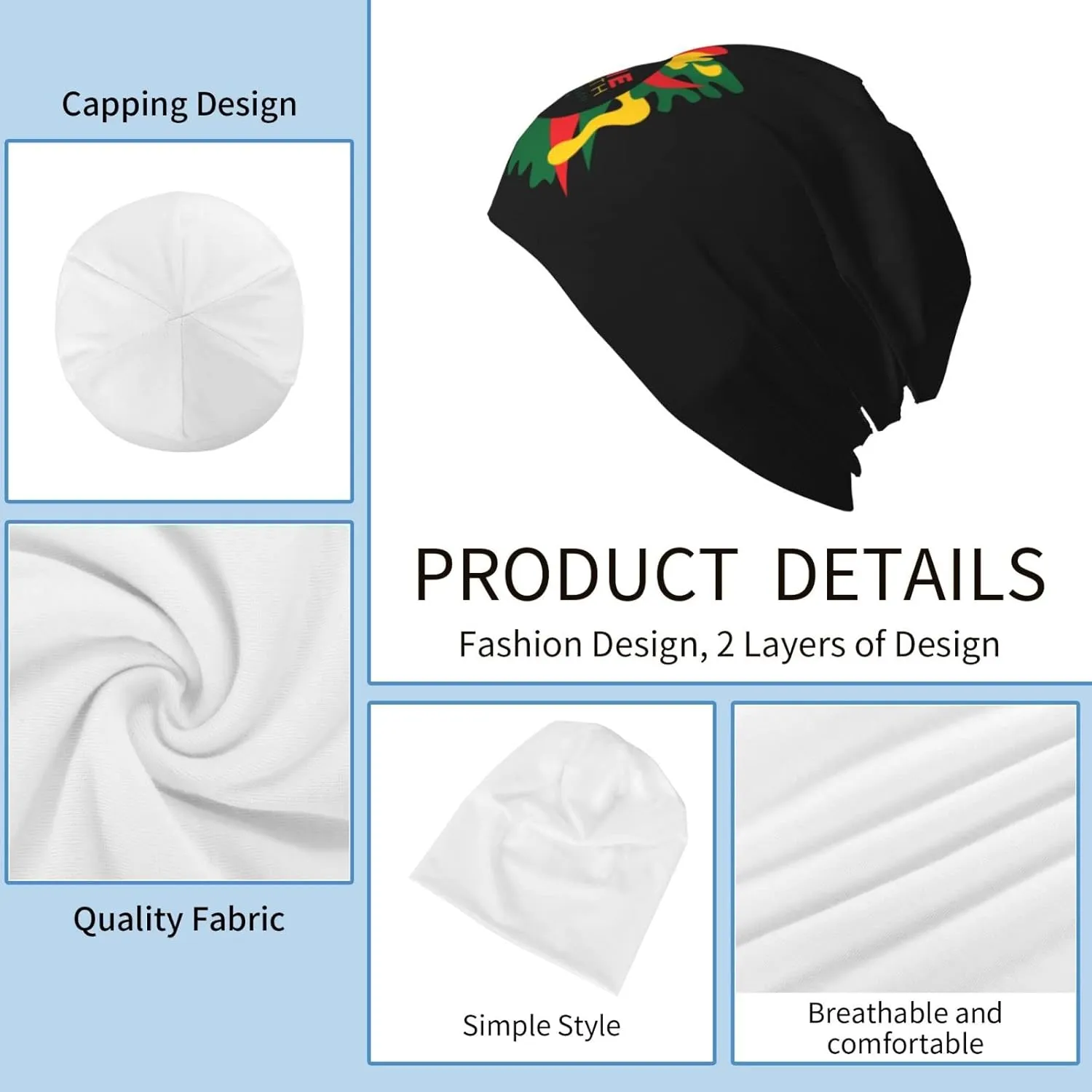 Happy Juneteenth Day Freedom 1865 Beanie Hat for Men Women Knit Warm Casual Hats Classic Winter Cap