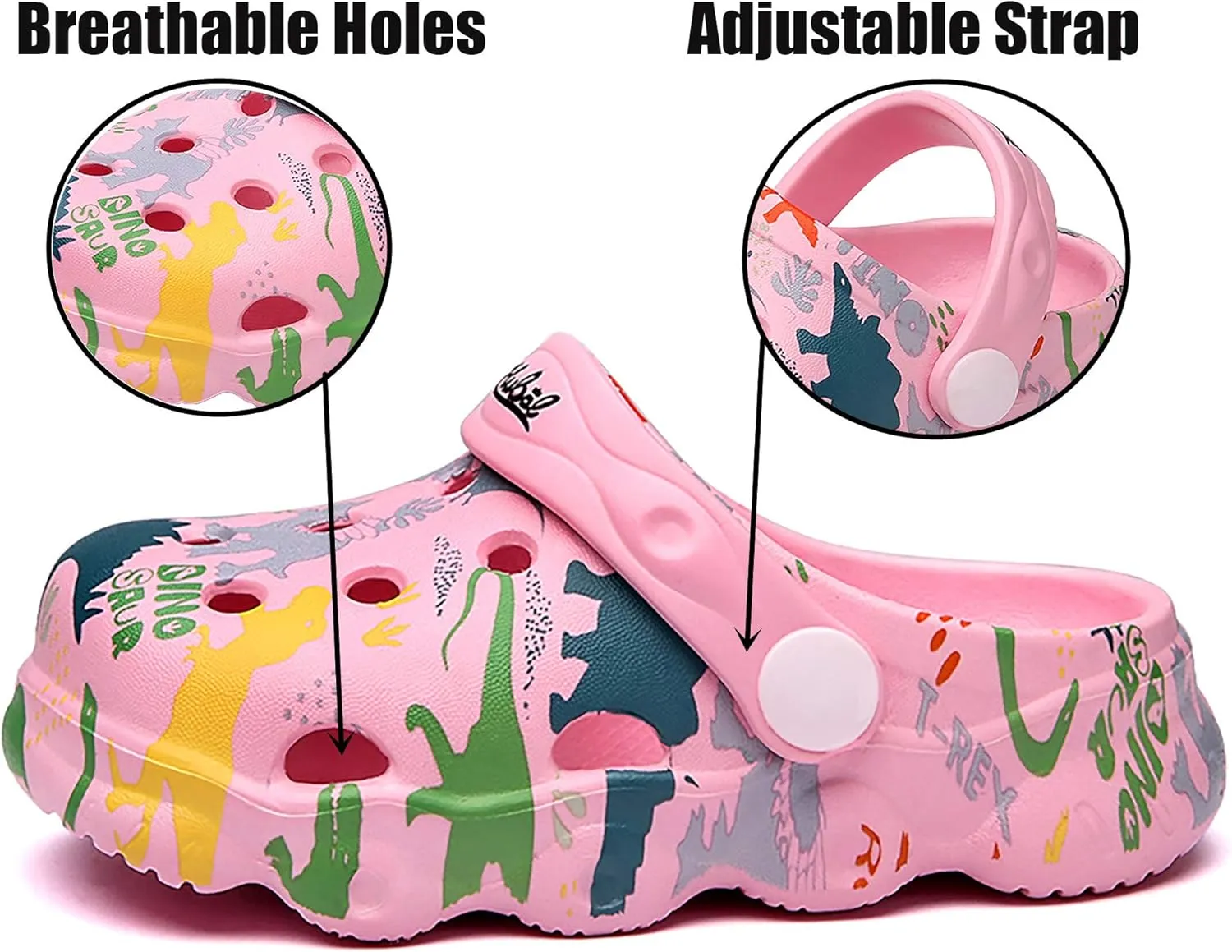 INMINPIN Kids Cute Clogs Cartoon Garden Shoes Boys Girls Slides Slippers Indoor Outdoor Children Water Shower Beach Pool Sandals