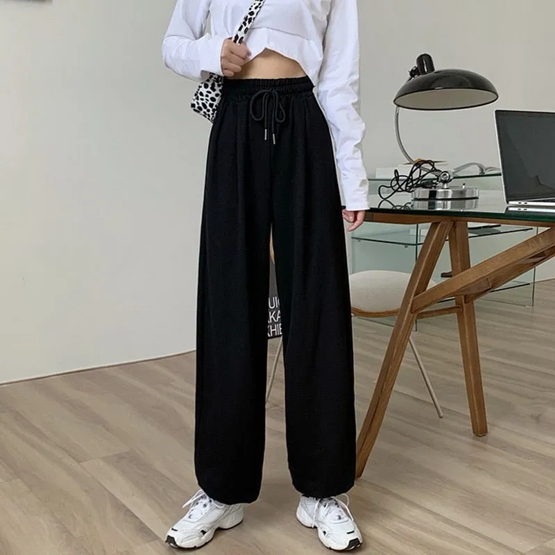 Jogging taille haute oversize