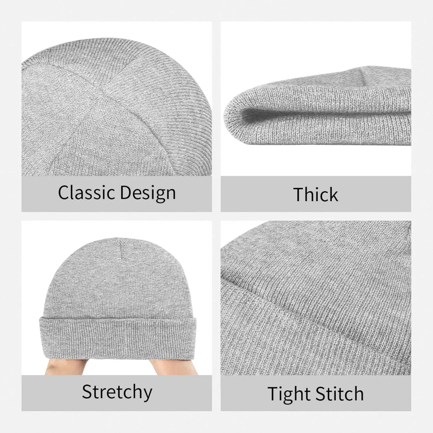 Lifeguard Cross Knit Ski Beanie Cap Classic Warm Winter Hat for Women and Men