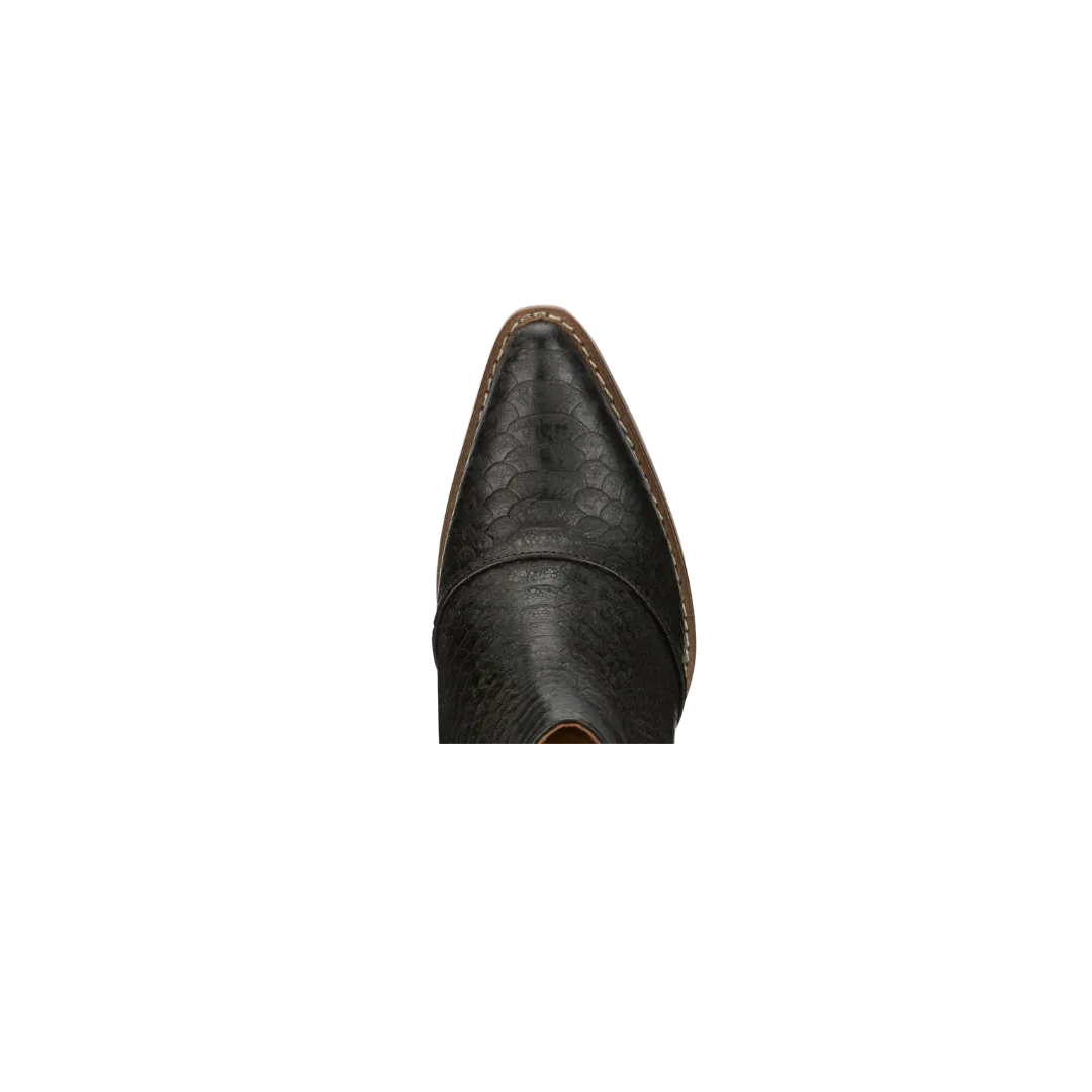 Nocona Women's Micki 5 Pointed Toe Distressed Black Boots