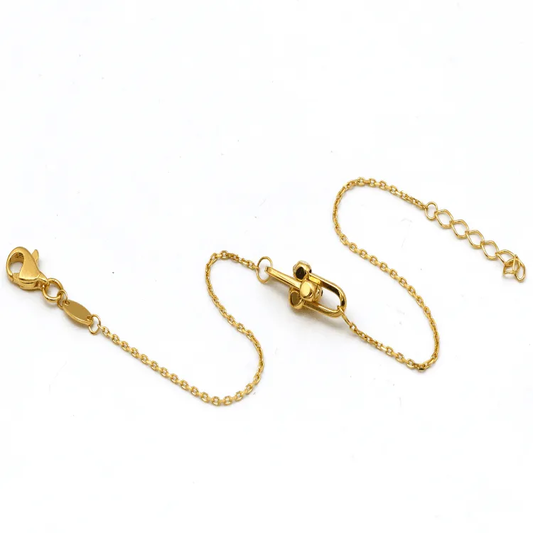 Real Gold GZTF Single Hardware Chain Adjustable Size Bracelet 6633 BR1624