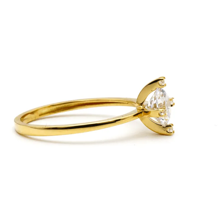 Real Gold Solitaire Ring 0056 (SIZE 5) R1994