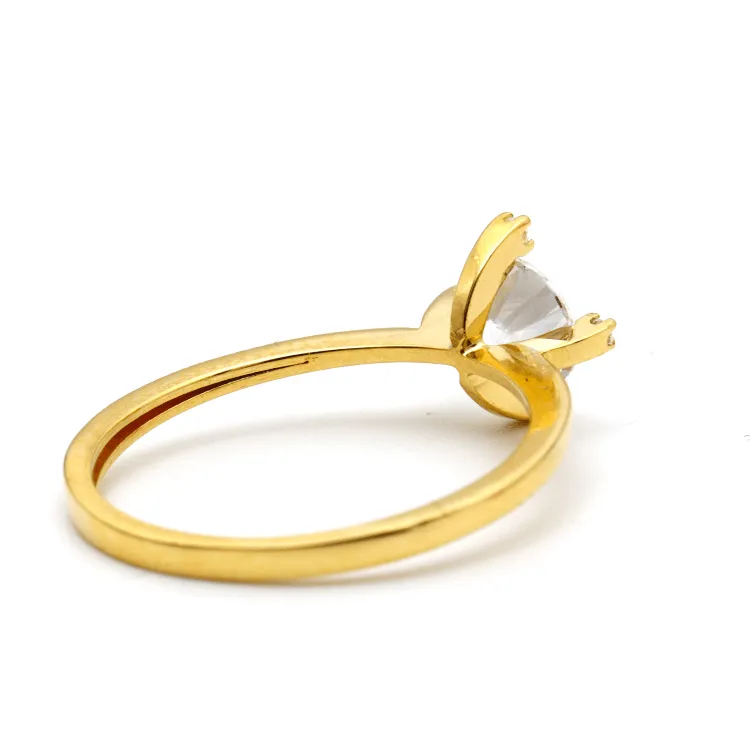 Real Gold Solitaire Ring 0056 (SIZE 5) R1994