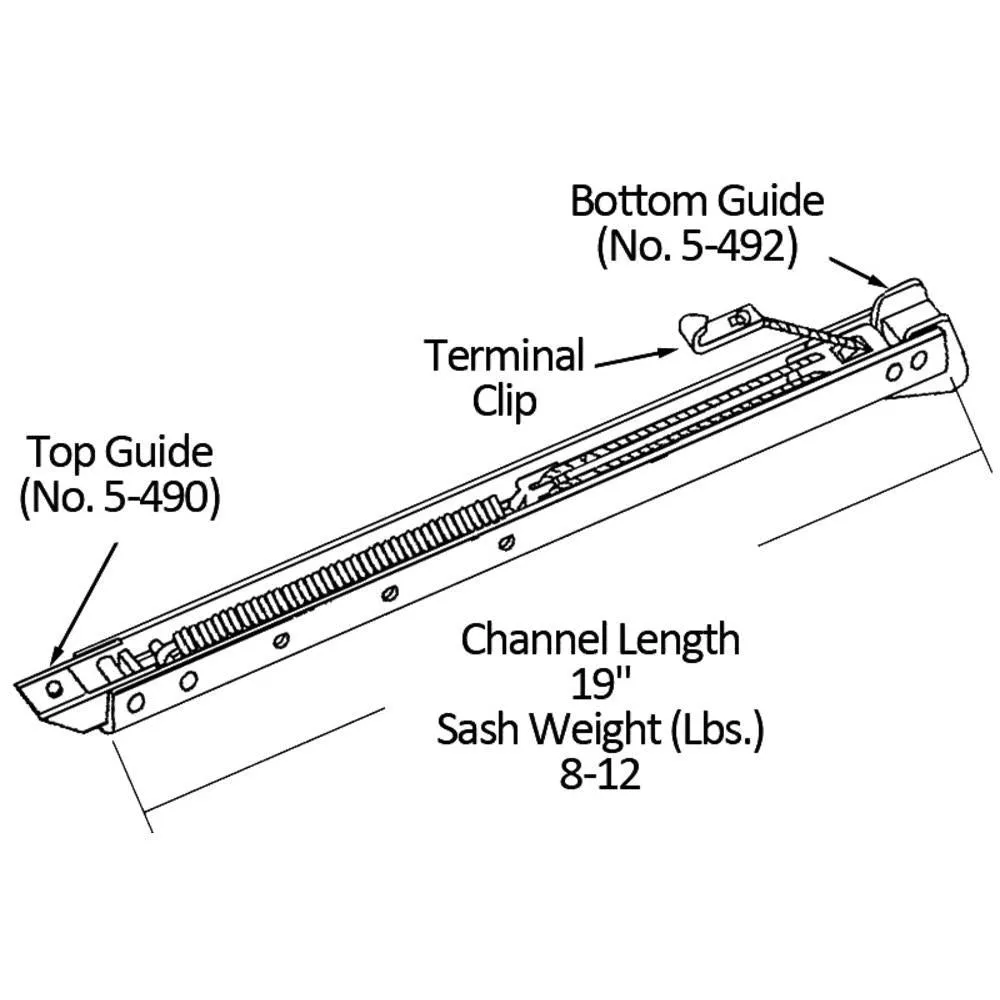 Single Hung Sliding Window 19" Sash Balance 8-12 Lbs