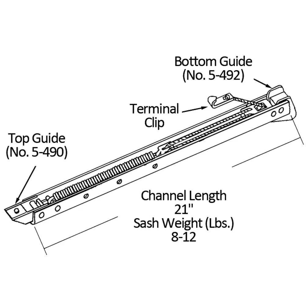 Single Hung Sliding Window 21" Sash Balance 8-12 Lbs