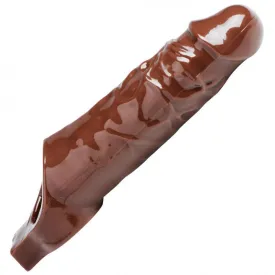 Size Matters Really Ample Penis Enhancer Sheath Brown