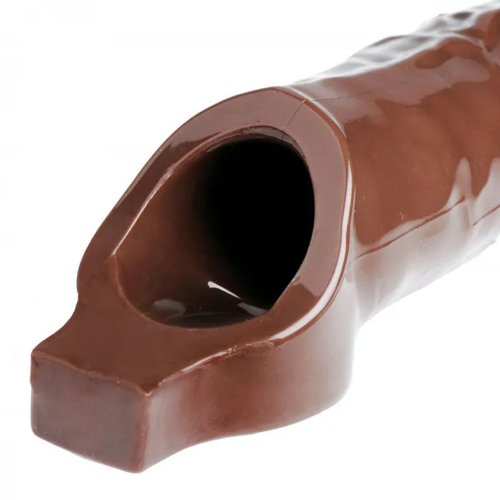 Size Matters Really Ample Penis Enhancer Sheath Brown