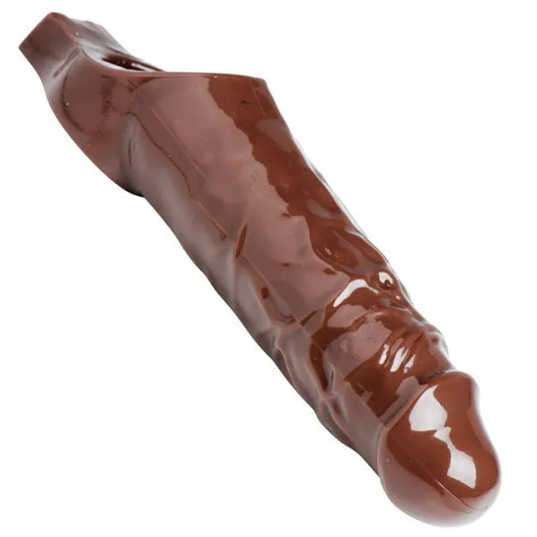 Size Matters Really Ample Penis Enhancer Sheath Brown