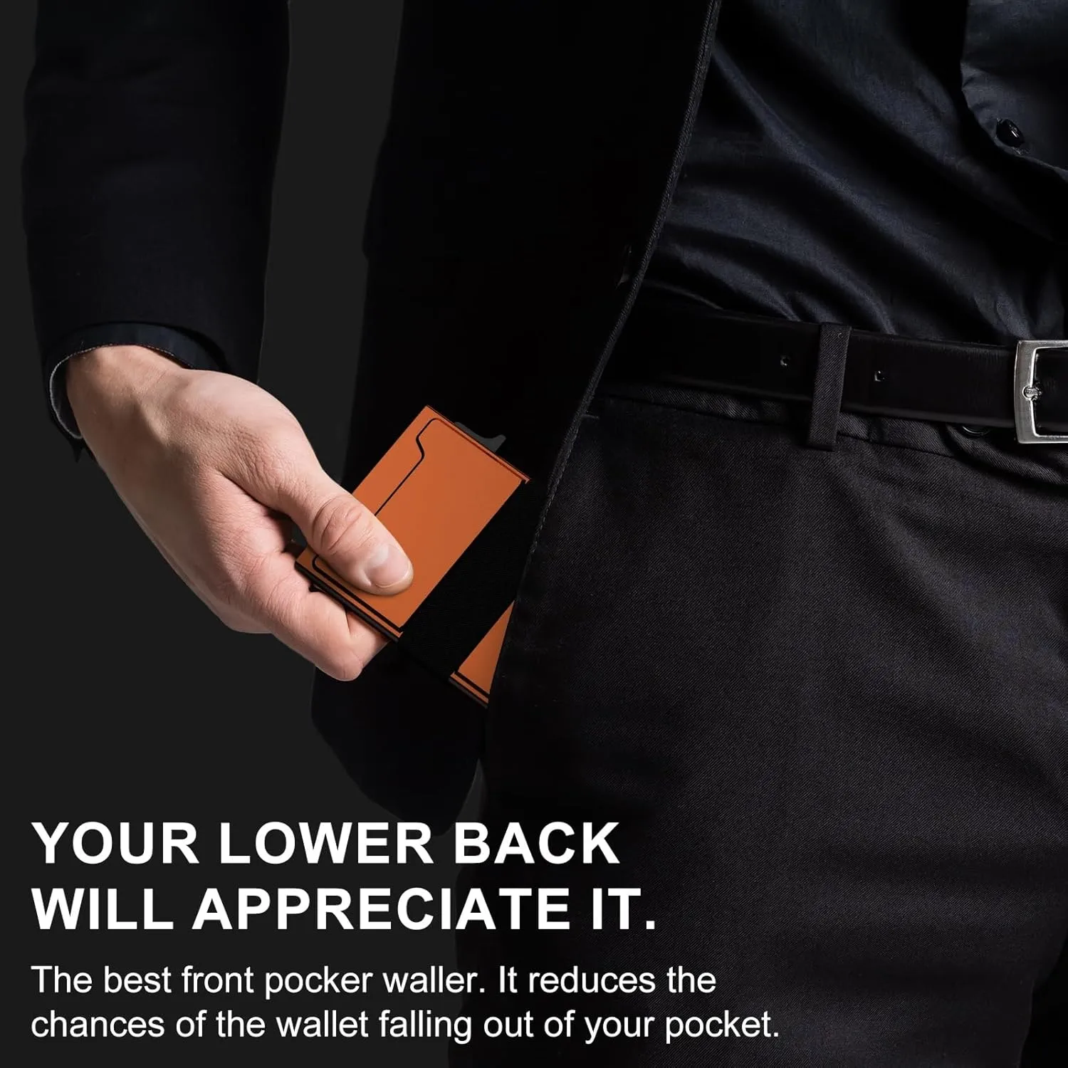 Smart Card Wallet for Men Slim: Minimalist Wallet For Men - RFID Blocking Pop Up Front Pocket Wallet, Metal Wallet 11 Card Holder