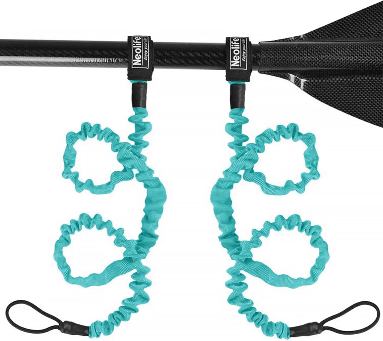 Stretchable Kayak Paddle Leash, Coiled Rod Leash Tool Lanyard for Kayak and SUP Paddles, Fishing Poles Rods
