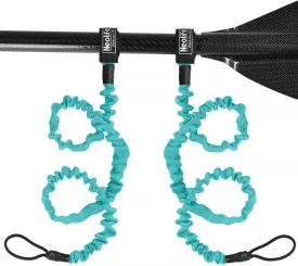 Stretchable Kayak Paddle Leash, Coiled Rod Leash Tool Lanyard for Kayak and SUP Paddles, Fishing Poles Rods