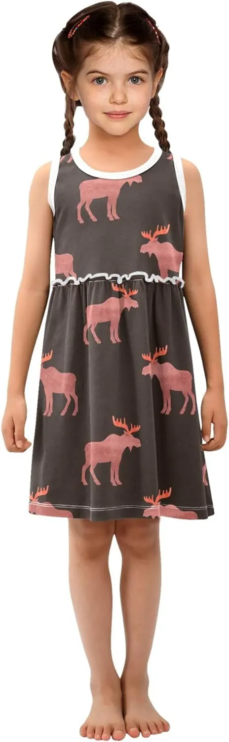 Summer Girl Dress Casual Dress Sleeveless Toddler Outfits Clothes