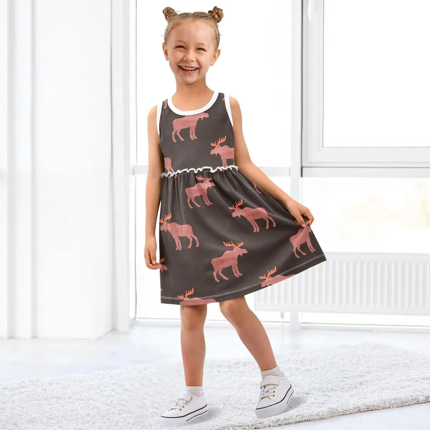 Summer Girl Dress Casual Dress Sleeveless Toddler Outfits Clothes