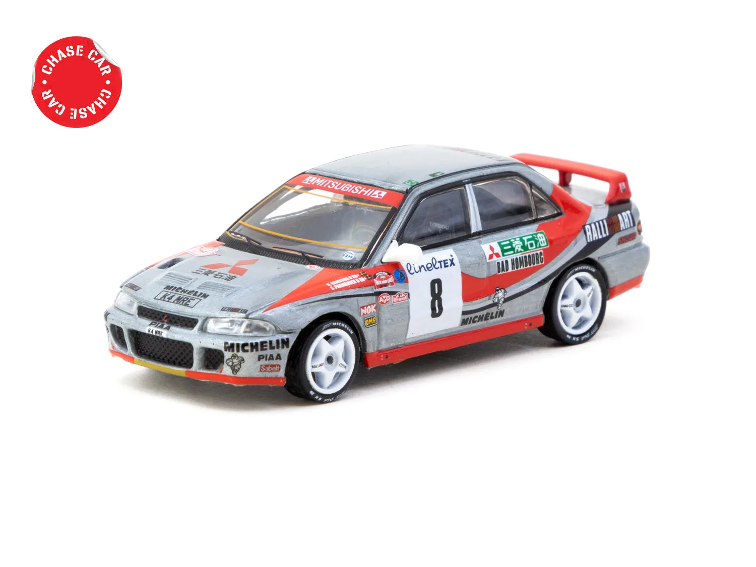 Tarmac Works 1/64 Mitsubishi Lancer Evolution Rallye Monte-Carlo 1993 #8 - GLOBAL64