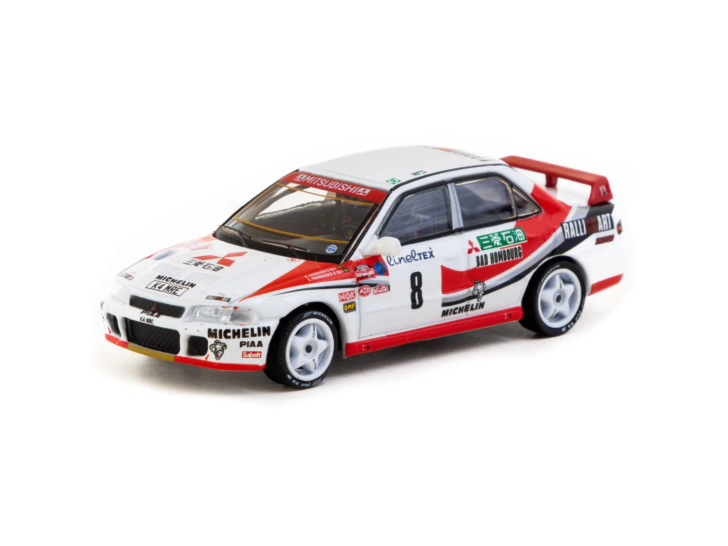 Tarmac Works 1/64 Mitsubishi Lancer Evolution Rallye Monte-Carlo 1993 #8 - GLOBAL64