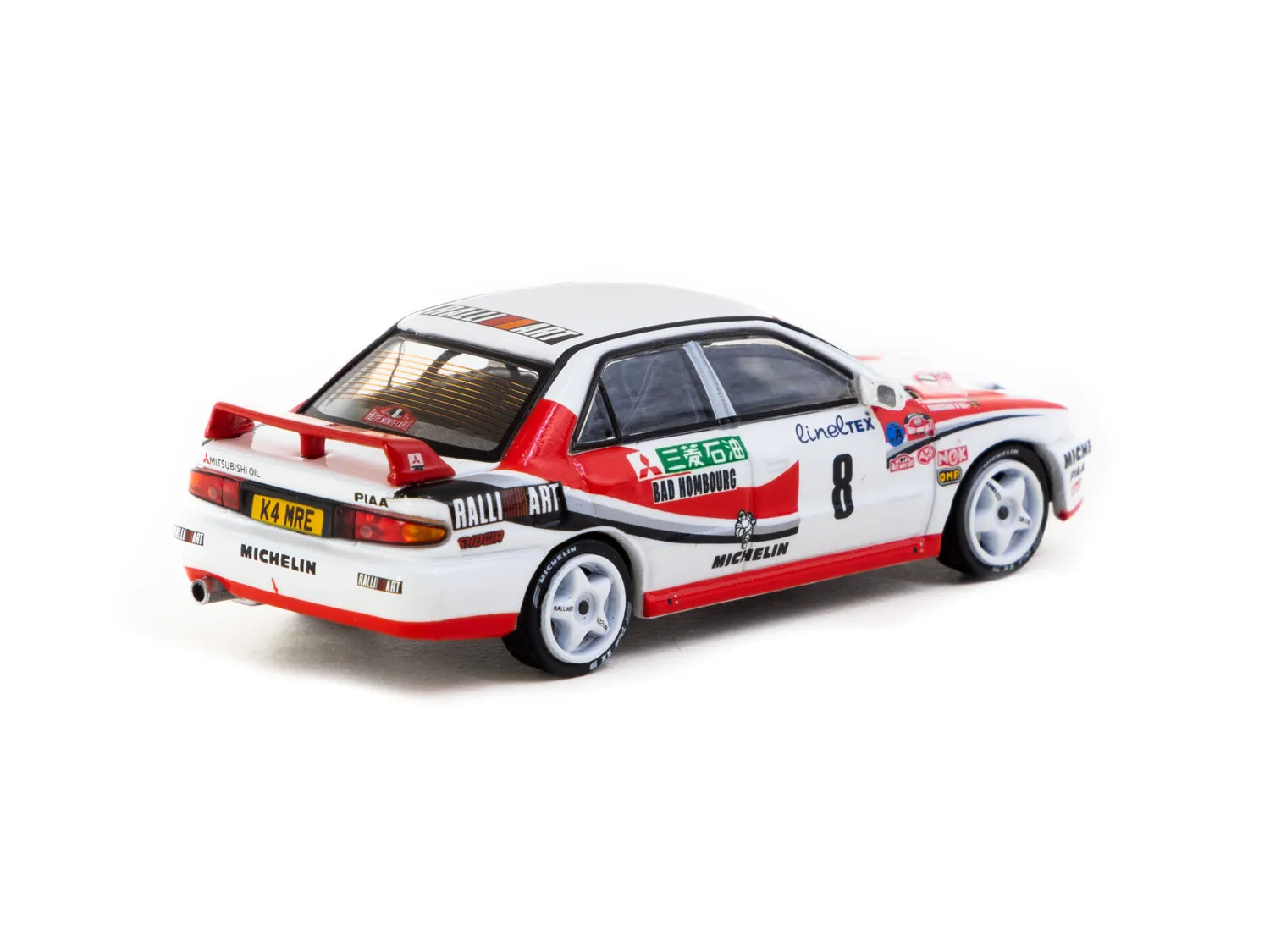 Tarmac Works 1/64 Mitsubishi Lancer Evolution Rallye Monte-Carlo 1993 #8 - GLOBAL64
