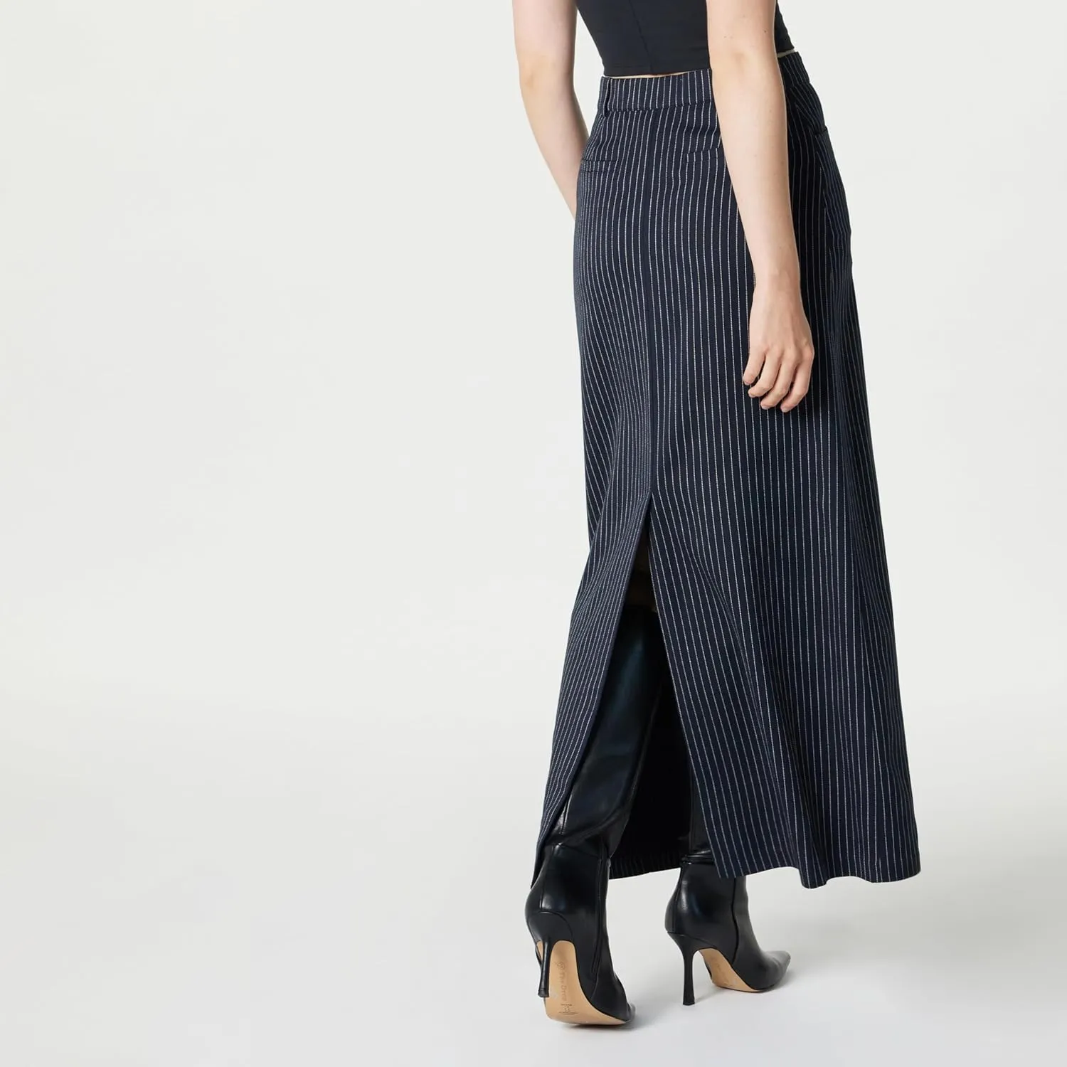 The Drop Women's Denis Woven Long Column Skirt