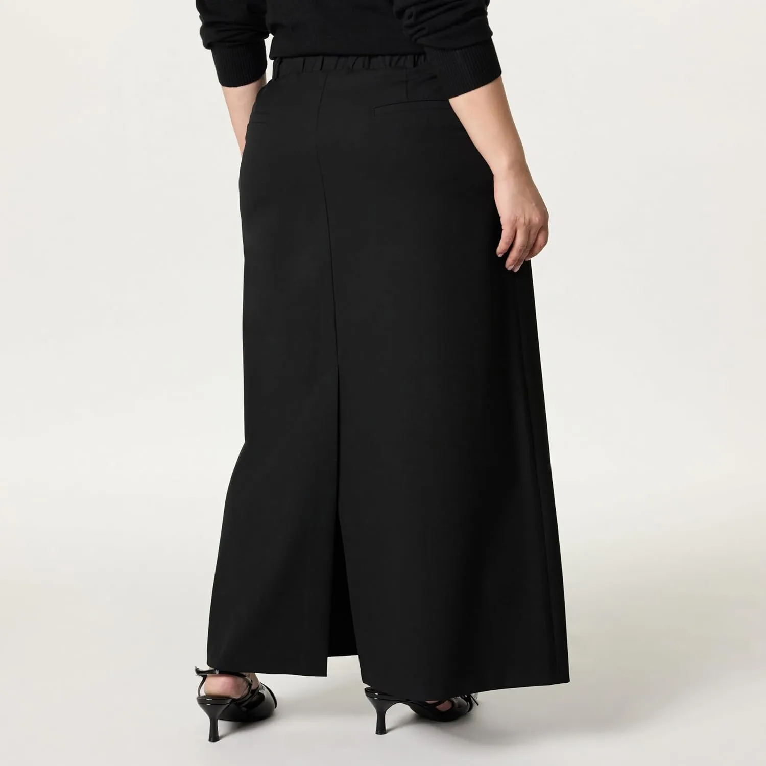 The Drop Women's Denis Woven Long Column Skirt