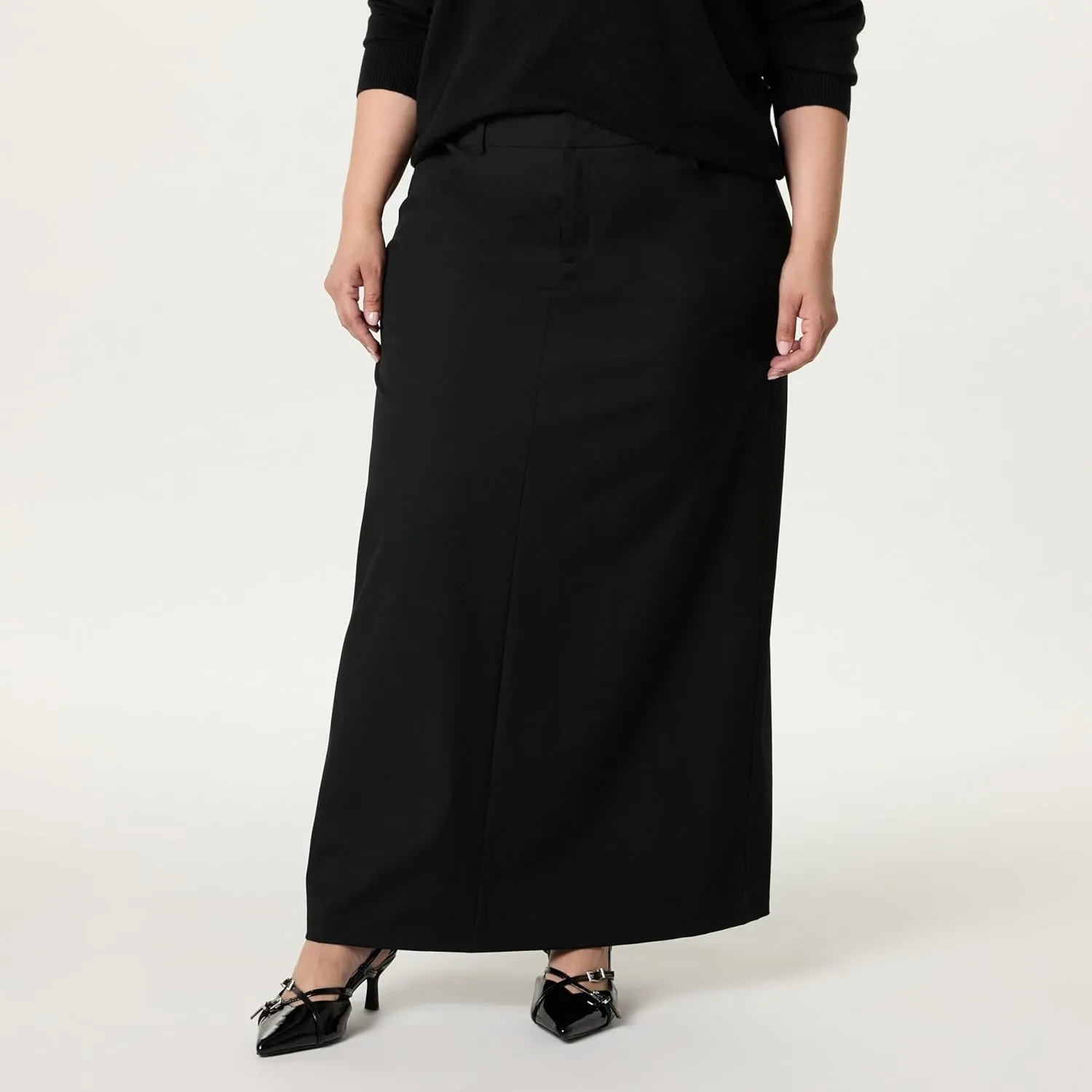 The Drop Women's Denis Woven Long Column Skirt