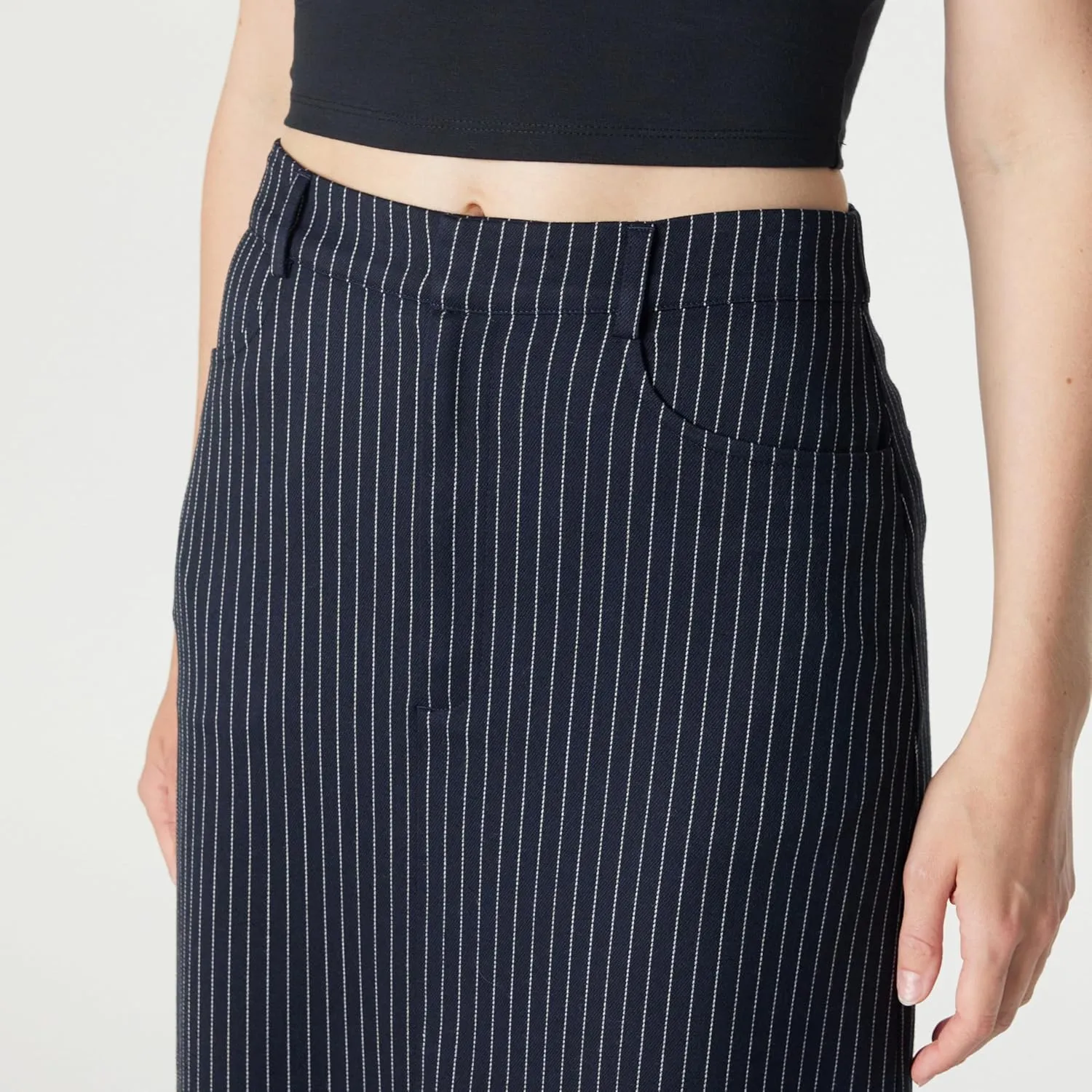 The Drop Women's Denis Woven Long Column Skirt