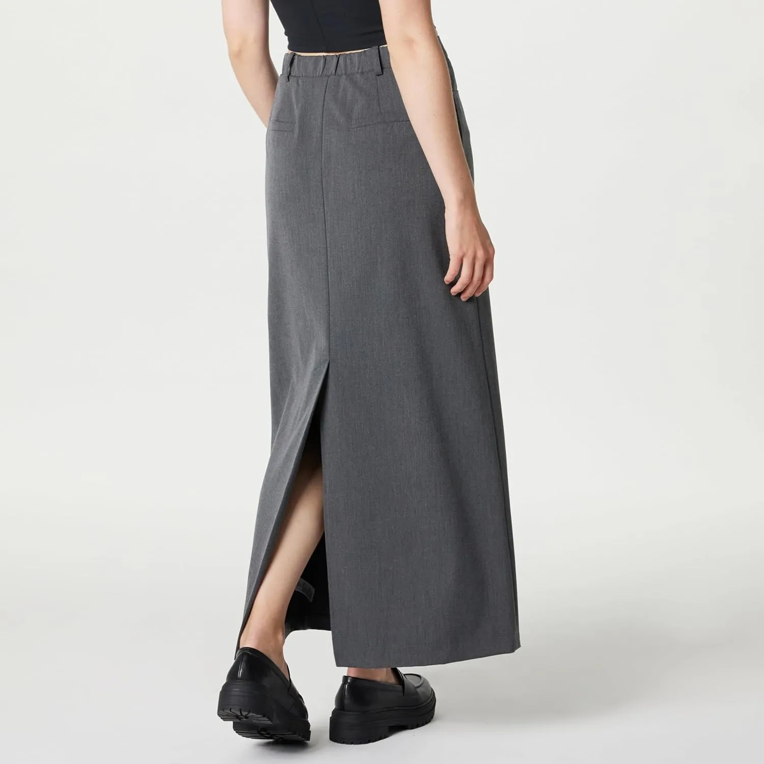 The Drop Women's Denis Woven Long Column Skirt