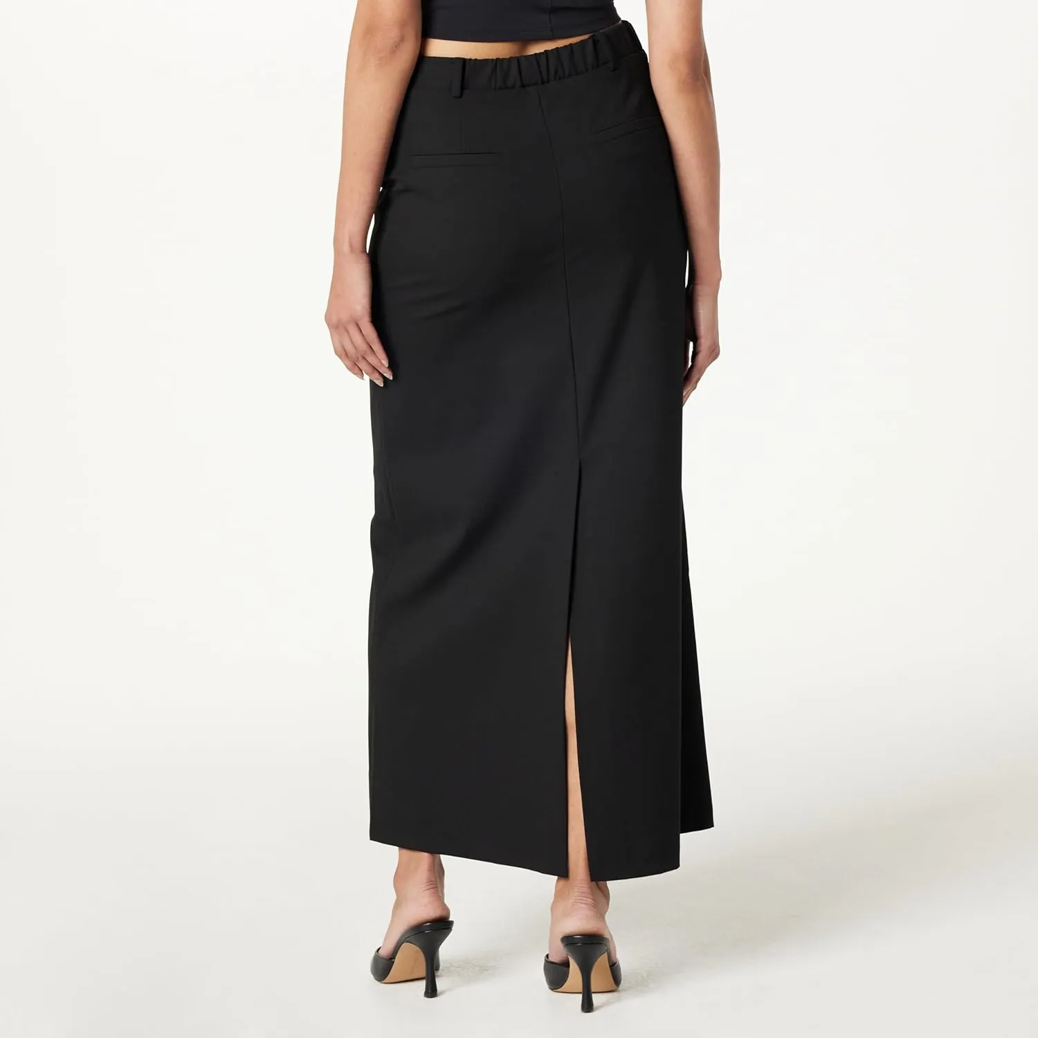 The Drop Women's Denis Woven Long Column Skirt