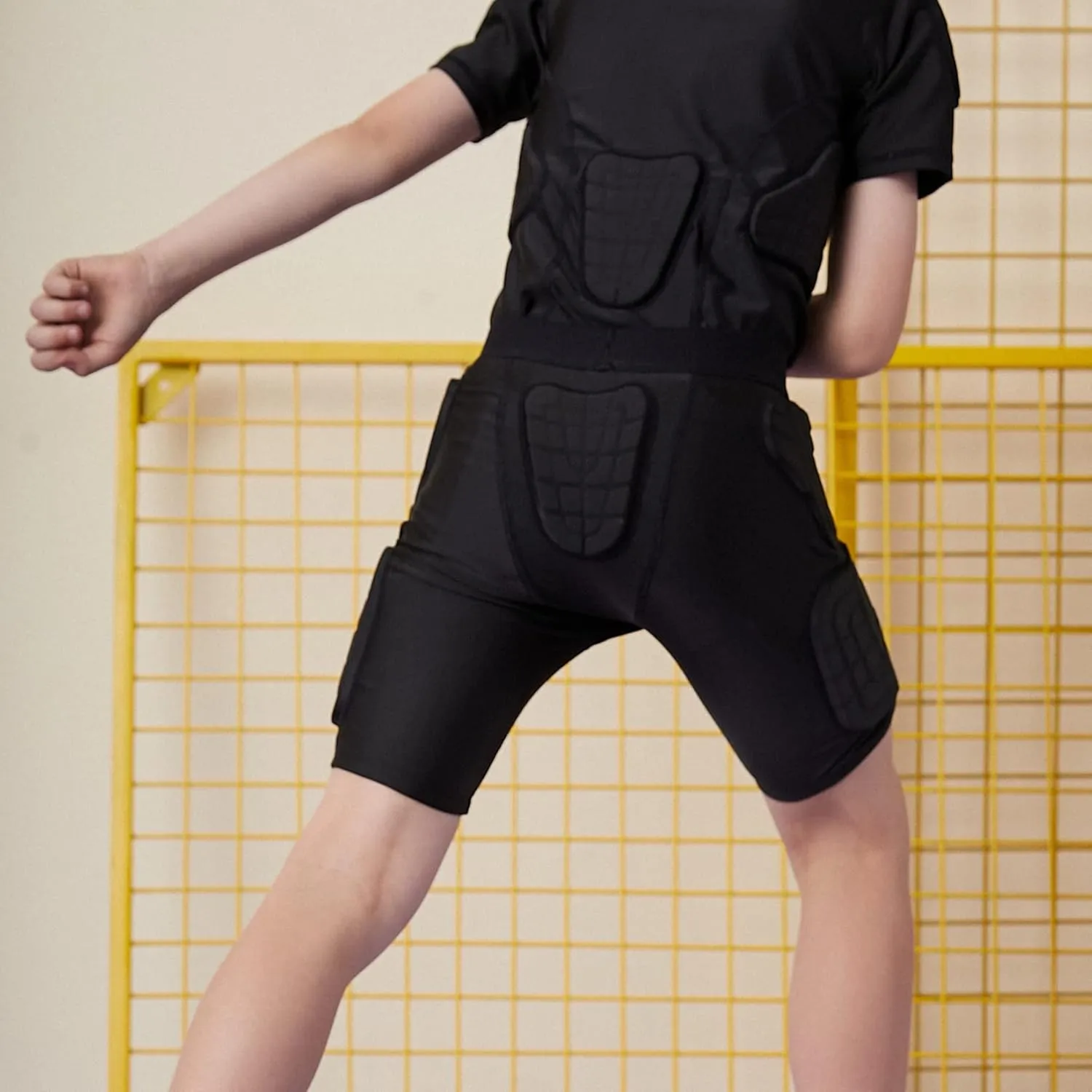 Topeter Youth Padded Compression Shorts Football Hockey Underwear Hip Pad Impact Gear