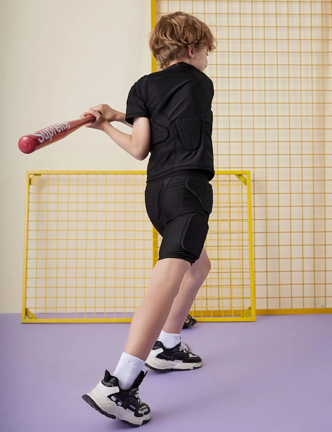 Topeter Youth Padded Compression Shorts Football Hockey Underwear Hip Pad Impact Gear