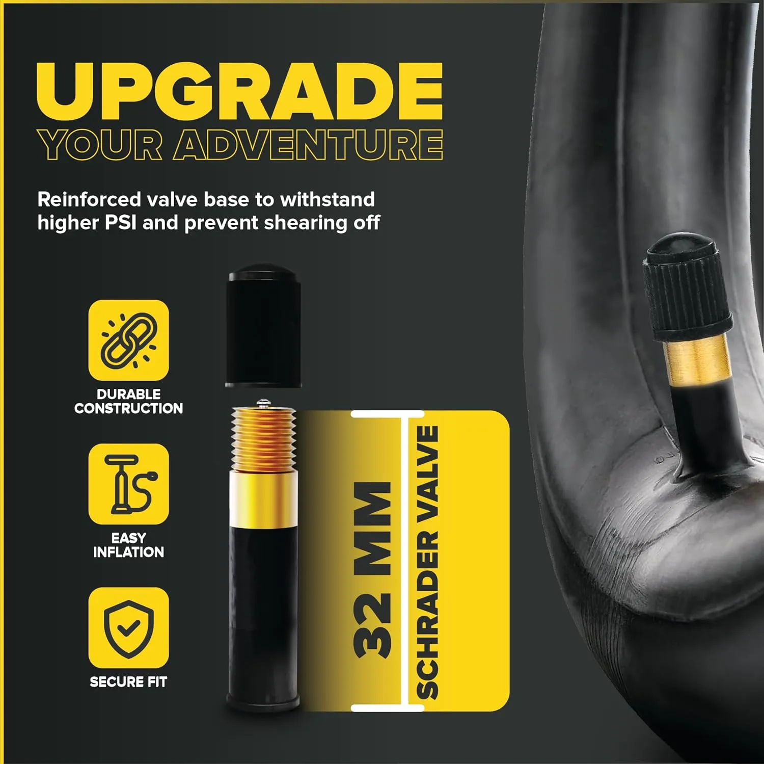 Ultraverse 20x4.0, 26x4.0, 20x3.0, 26x3.0 Inner Tube Set with Schrader Valve-Ideal for Mountain Bikes & E-Bikes with 20/26-Inch Fat Tires-Durable & Reliable Performance 2 Pack with Tire Levers