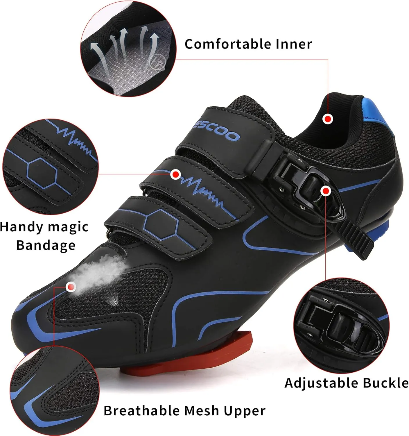 Unisex Cycling Shoes Compatible with pelaton Indoor Road Bike Riding Shoes for Men and Women Delta Cleats Clip Outdoor Pedal